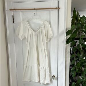 White Short Sleeve Dress
